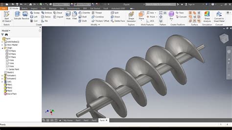 how to draw a screw conveyor in inventor|Autodesk Inventor Drawing A Simple Screw Conveyor with Sheet .